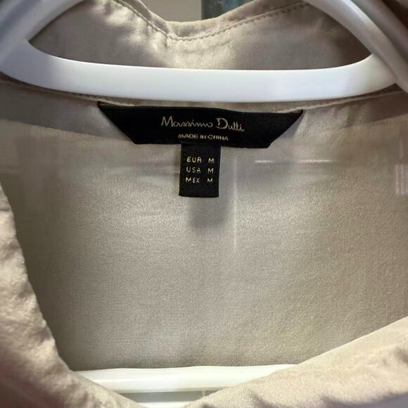 Massimo Dutti silk shirt, grey, size M - Picture 3 of 4